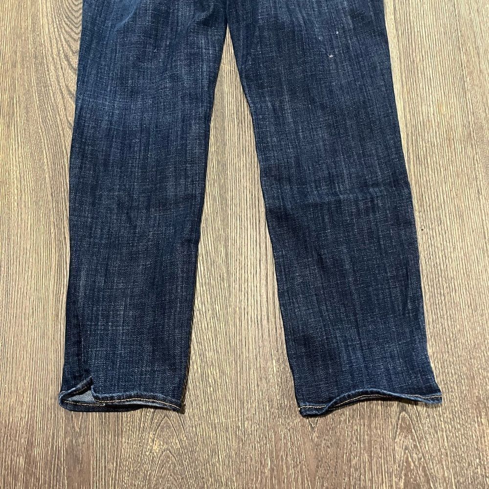 American Eagle Artist Crop Jeans Low Rise Pockets Stretch Denim Dark Wash Size 2 - Picture 11 of 12